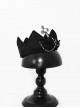 Phantom Series Black Noble Sense Little Prince Imperial Crown Ouji Fashion Chain Cross Pearl Accessory Hat