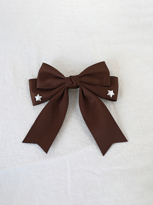 Pearl Star Buckle Exquisite Dialy Versatile Large Double Layer Bowknot Tie Accessory Uniform Brooch