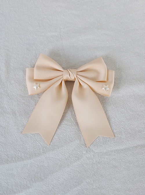 Pearl Star Buckle Exquisite Dialy Versatile Large Double Layer Bowknot Tie Accessory Uniform Brooch