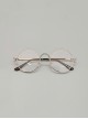 Retro Metal Round Frame Decorative Comic Con Gentle Temperament Classic Lolita Flat Glasses