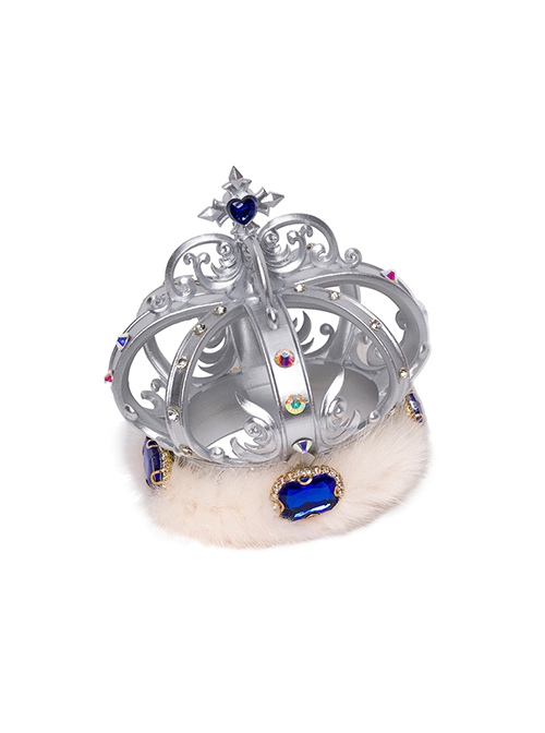 Plush Bottom Base Classic Lolita Exquisite Jewelry Accessories Gemstone Alloy Pumpkin Crown