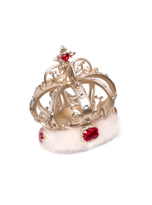 Plush Bottom Base Classic Lolita Exquisite Jewelry Accessories Gemstone Alloy Pumpkin Crown