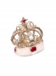 Plush Bottom Base Classic Lolita Exquisite Jewelry Accessories Gemstone Alloy Pumpkin Crown