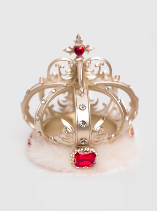Plush Bottom Base Classic Lolita Exquisite Jewelry Accessories Gemstone Alloy Pumpkin Crown