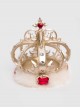 Plush Bottom Base Classic Lolita Exquisite Jewelry Accessories Gemstone Alloy Pumpkin Crown