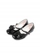 Butterfly Puff Pastry Bowknot Pearl Square Toe Mid Low Heel Sweet Elegant Lolita Shoes