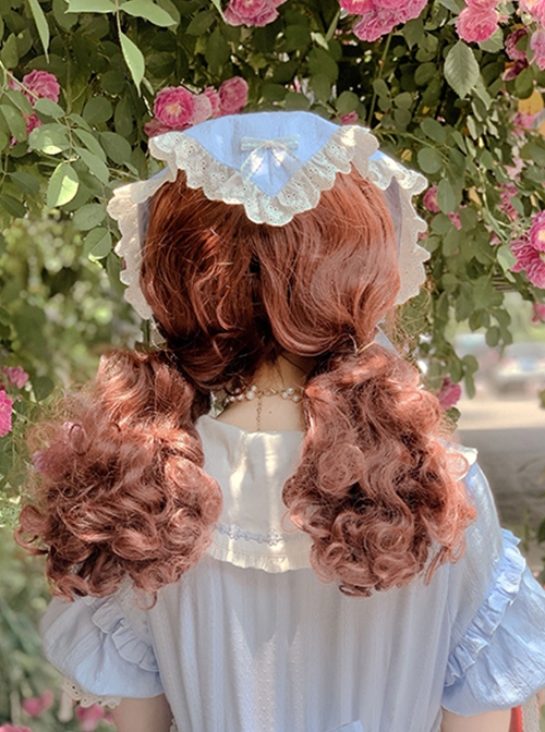 Sunflower Pastoral Style Little Daisy Bowknot Cotton Soft Lace Triangle Scarf Classic Lolita Decorative Headband