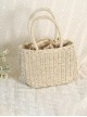 Bright Yellow Sunflower Natural Fresh Gentle Portable Shoulder Beach Woven Travel Straw Classic Lolita Bag