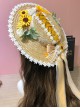 Sunflower Handmade Artificial Flowers Small Daisy Rose Cute Bird Fresh Natural Classic Lolita Flat Straw Hat