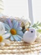 Sunflower Handmade Artificial Flowers Small Daisy Rose Cute Bird Fresh Natural Classic Lolita Flat Straw Hat