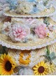 Sunflower Handmade Artificial Flowers Small Daisy Rose Cute Bird Fresh Natural Classic Lolita Flat Straw Hat