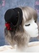Gorgeous Retro Gothic Style Dark Handmade Flower Metal Chain Lace Decorated Lolita Hat