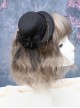Gorgeous Retro Gothic Style Dark Handmade Flower Metal Chain Lace Decorated Lolita Hat