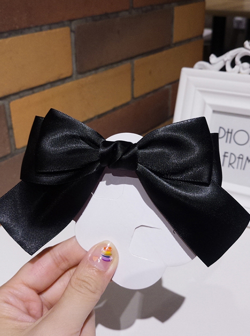 Handmade Bowknot Japanese Style Simple Bangs Top Clip Ancient Style Sweet Lolita Duckbill Clip Hairpin