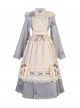 Pharmacy In The Clouds Series Chinese Style Han Elements Forest Vibes Gentle Sweet Light Purple Lolita Dress Apricot Overskirt Two Piece Set