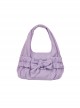 Small Flower Basket Series Versatile Large Capacity Sweet Cute Bowknot Soft Fabric Armpit Hand Held Lolita Bag