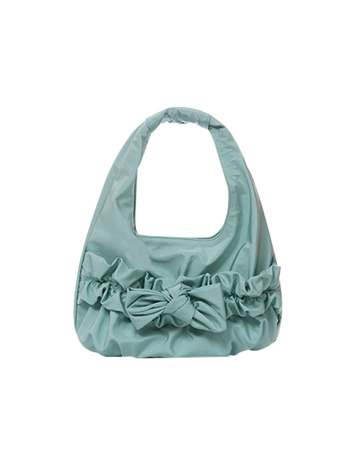 Small Flower Basket Series Versatile Large Capacity Sweet Cute Bowknot Soft Fabric Armpit Hand Held Lolita Bag