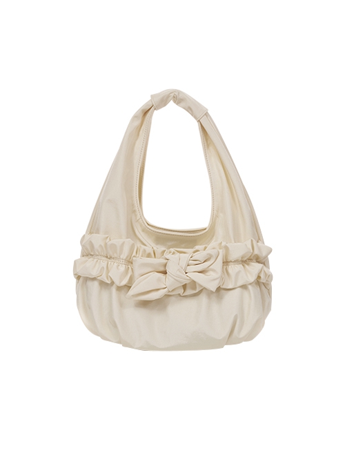 Small Flower Basket Series Versatile Large Capacity Sweet Cute Bowknot Soft Fabric Armpit Hand Held Lolita Bag