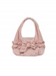 Small Flower Basket Series Versatile Large Capacity Sweet Cute Bowknot Soft Fabric Armpit Hand Held Lolita Bag