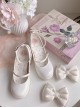 Semi Cooked Icing Sugar Series Gradient Blush Fluffy Satin Bowknot Sweet Cute High Heeled Lolita Shoes