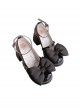 Semi Cooked Icing Sugar Series Gradient Blush Fluffy Satin Bowknot Sweet Cute High Heeled Lolita Shoes