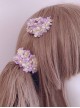 Gentle Purple Gradient Cute Pearl Handmade Simulated Flower Sweet Lolita Hairpin