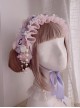 Good Morning Kiss Series Gentle Pink Purple Handmade Flower Satin Lolita Headband