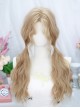 Fantasy Series Milk Tea Golden Daily Lace Mid Split Long Curls Sweet Lolita Full Head Wig