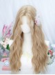 Fantasy Series Milk Tea Golden Daily Lace Mid Split Long Curls Sweet Lolita Full Head Wig