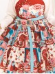 Cherry Bear Series Jsk Cute Three Section Cake Hem Sweet Printed High Waist Lolita Sleeveless Dress