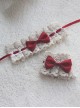 Simple Elegant Handmade Versatile Pure Cotton Lace Cute Bowknot Lolita Cuffs