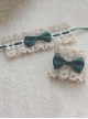 Simple Elegant Handmade Versatile Pure Cotton Lace Cute Bowknot Lolita Cuffs