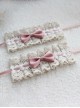 Simple Elegant Handmade Versatile Pure Cotton Lace Cute Bowknot Lolita Cuffs