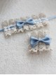 Simple Elegant Handmade Versatile Pure Cotton Lace Cute Bowknot Lolita Cuffs