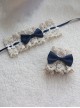 Simple Elegant Handmade Versatile Pure Cotton Lace Cute Bowknot Lolita Cuffs