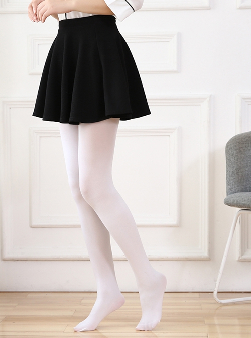 Sweet Sexy Spring Summer White Velvet Pantyhose Plus Size Lolita Stockings