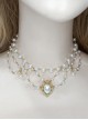 French Elegance Wedding Jewelry Gorgeous Classic Lolita Layers Pearl Necklace