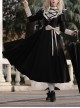 Twilight Mail Series White Ruffled Edge Splicing Black Big Hem Bowknot Classic Lolita Juliet Sleeves Dress