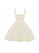 Makino Song Series Jujube Red Core Velvet Lotus Border Apricot Apron Scarf Classic Lolita Cute Puff Sleeves Dress Set