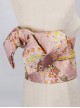 Japanese Style Gorgeous Brocade Bowknot Traditional Classics Patterns Yukata Kimono Cherry Blossom Girdle