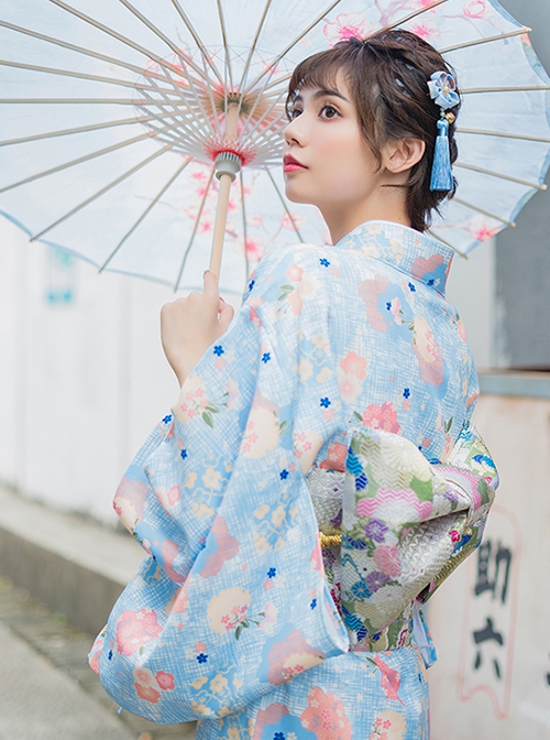 Gorgeous Brocade Bowknot Classics Flower Clusters Traditional Pattern Branches Japanese Style Yukata Kimono Girdle