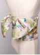 Gorgeous Brocade Bowknot Classics Flower Clusters Traditional Pattern Branches Japanese Style Yukata Kimono Girdle