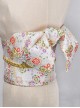 Gorgeous Brocade Bowknot Classics Flower Clusters Traditional Pattern Branches Japanese Style Yukata Kimono Girdle