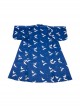 Japanese Style Female Deep Blue Cranes Retro Classics Artistic Traditions Festive Costumes Formal Yukata Improved Kimono