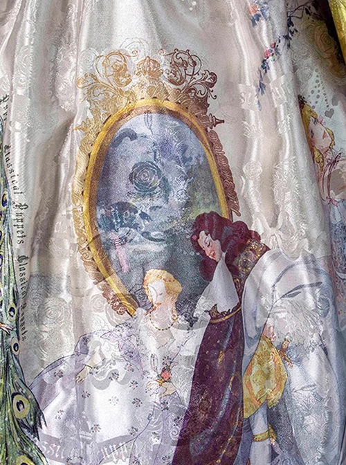 Charles Perrault's Fairy Tales Cherry Prince Series Elegant Watteau Design Beautiful Print Classic Lolita Dress OP