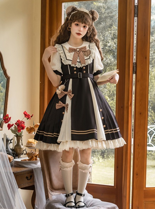 Chocolate Workshop Series Summer Elegant Daily Short Sleeves Sweet Lolita Dress Op