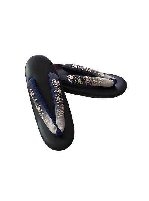 Japanese Style Formal Kimono Cosplay Traditional Classic Embroidered Fabric Strap Flip Flops Female Shoes