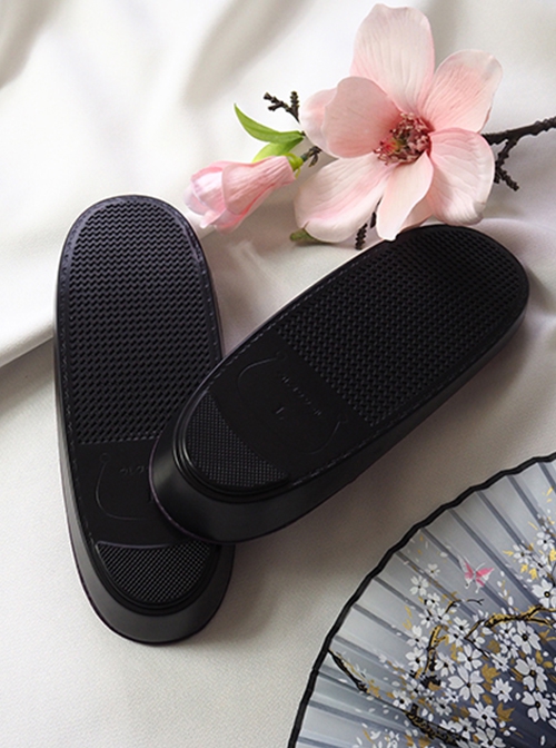 Japanese Style Formal Kimono Cosplay Traditional Classic Embroidered Fabric Strap Flip Flops Female Shoes