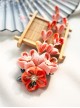 Handmade Japanese Style Crepe Cherry Blossom Tassel Traditional Jewelry Long Tassels Hair Accessory