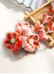 Handmade Japanese Style Crepe Cherry Blossom Tassel Traditional Jewelry Long Tassels Hair Accessory